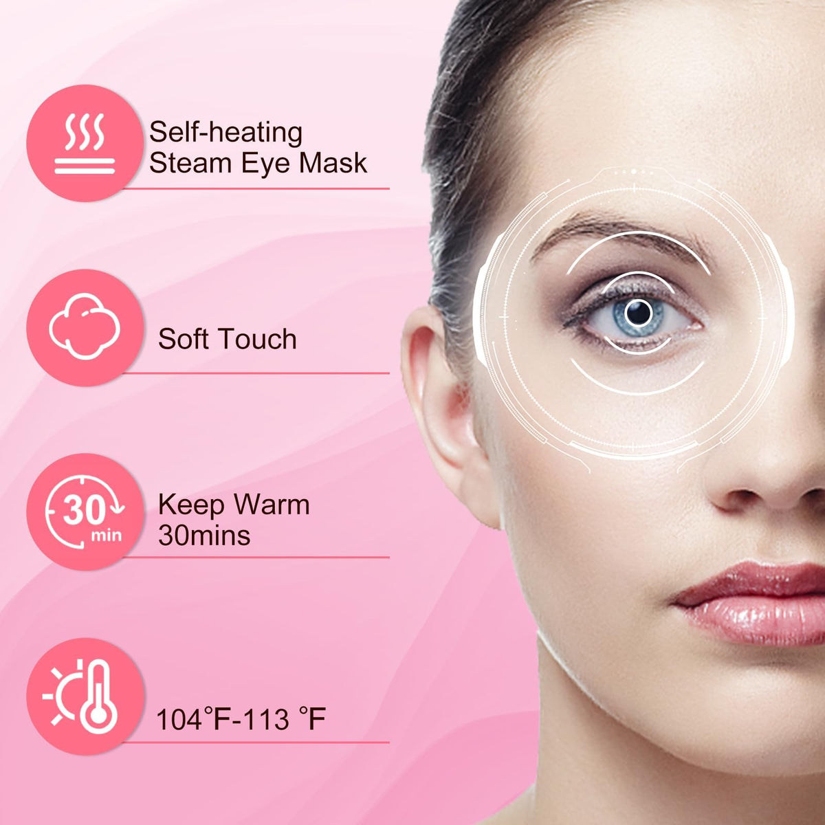 XPCARE Rose self-heating mask creating a calming ambiance after work