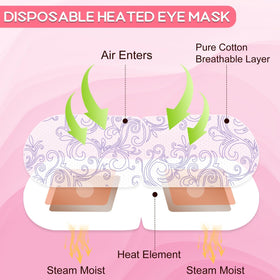 XPCARE Rose eye masks worn with elastic hooks for secure comfortable fit