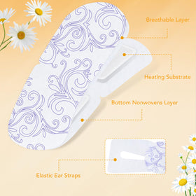 XPCARE steam eye mask chamomile worn for relaxation during a break