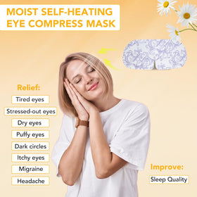 XPCARE steam eye mask chamomile packaging opened for single-use comfort