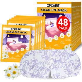 XPCARE steam eye mask chamomile packaging ready for on-the-go relief and easy use