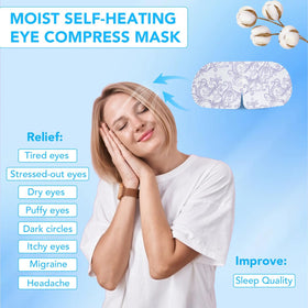 XPCARE steam eye mask heat at 104–113F soothing tired eyes