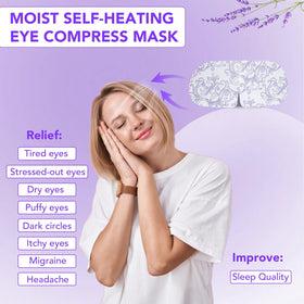 XPCARE steam eye mask lavender in use delivering warm, comforting eye relief.