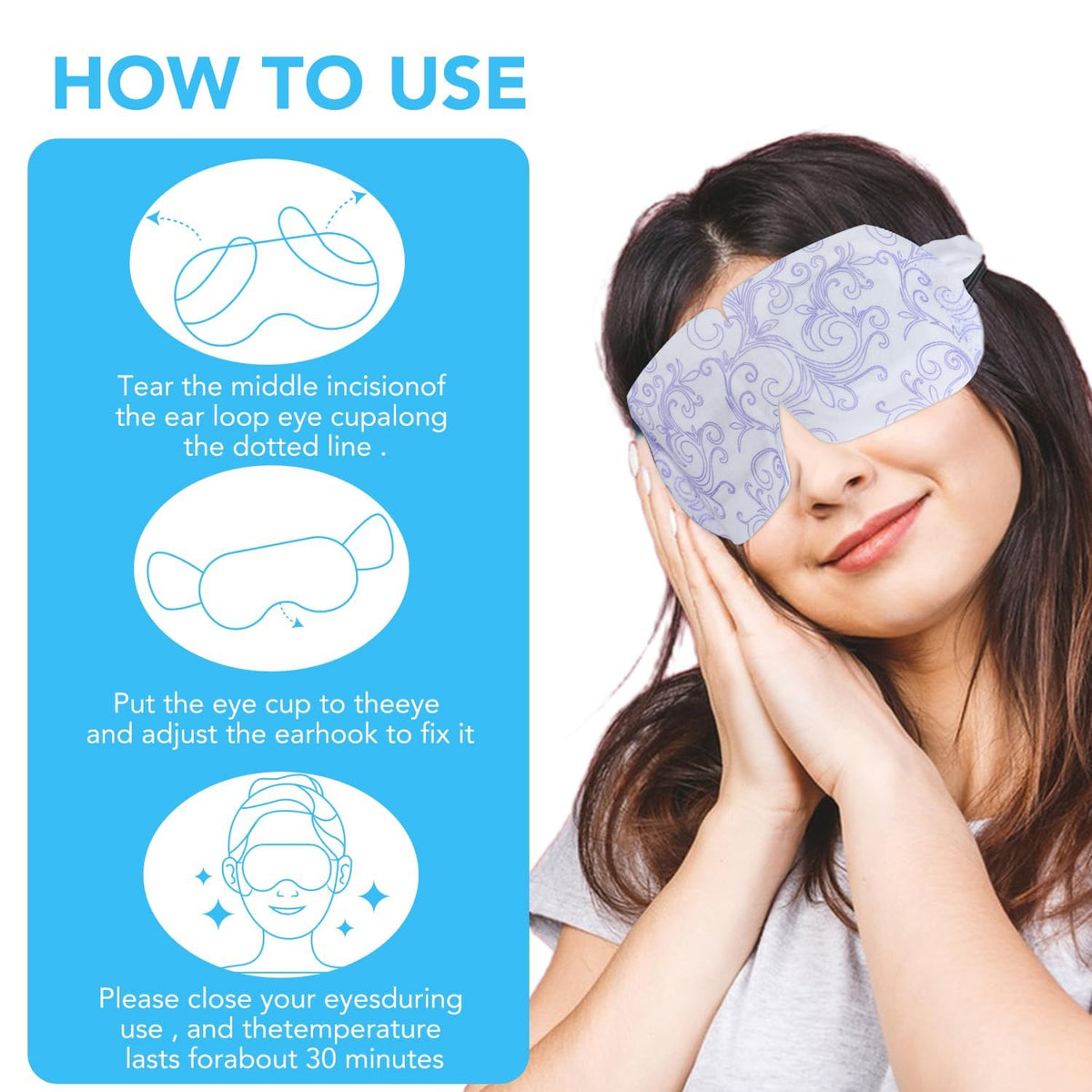 XPCARE steam eye mask travel pack ideal for on-the-go relief