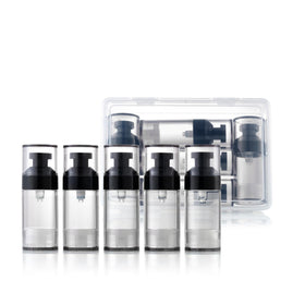 XQNCBY airless bottle travel 5-pack keeps serums fresh on the go