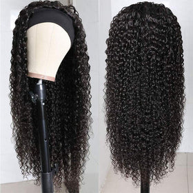 XSY Deep Wave Wig package includes cap, lashes, and headband for easy styling