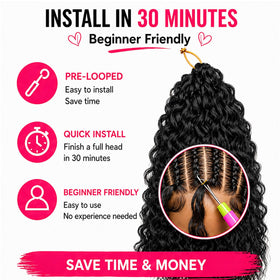 XSASLYET deep wave texture delivers natural-looking curls with light feel
