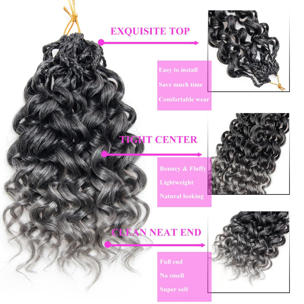 XSASLYET Gogo Curl lightweight, soft weft provides comfortable all-day wear.