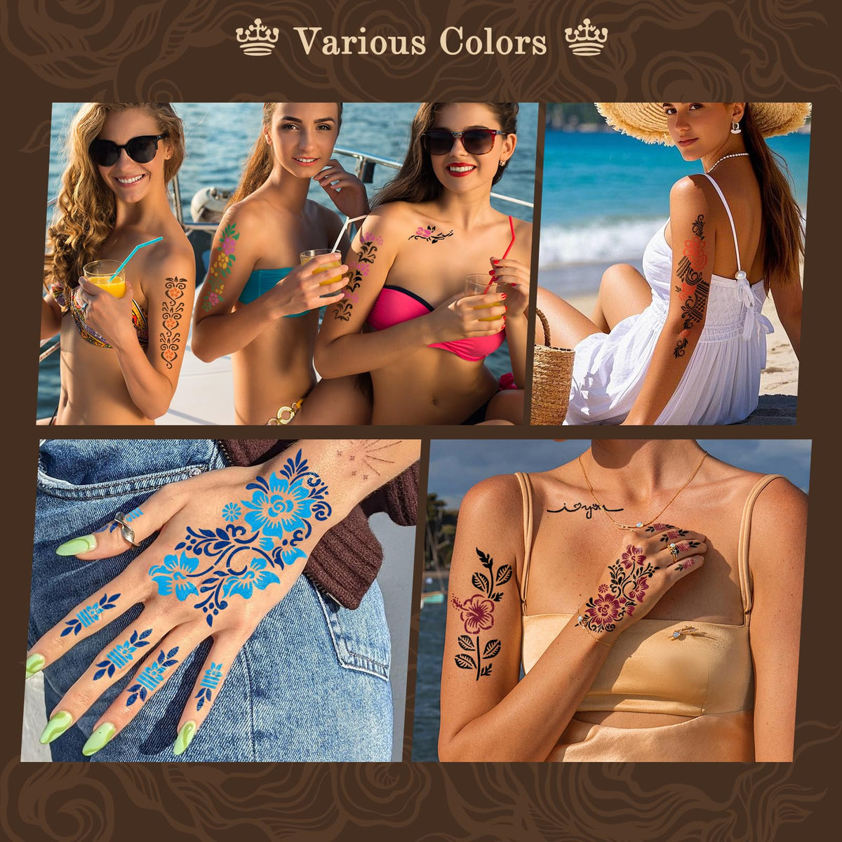 XsXiXi beach-festival-body-art-look for colorful, poolside looks.
