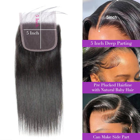 XSY 5x5 closure skin-melting lace offers a flawless blend with any skin tone.