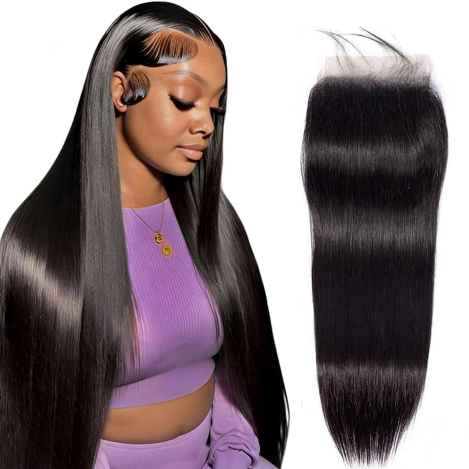 XSY 5x5 HD lace closure closeup shows a natural, seamless blend.