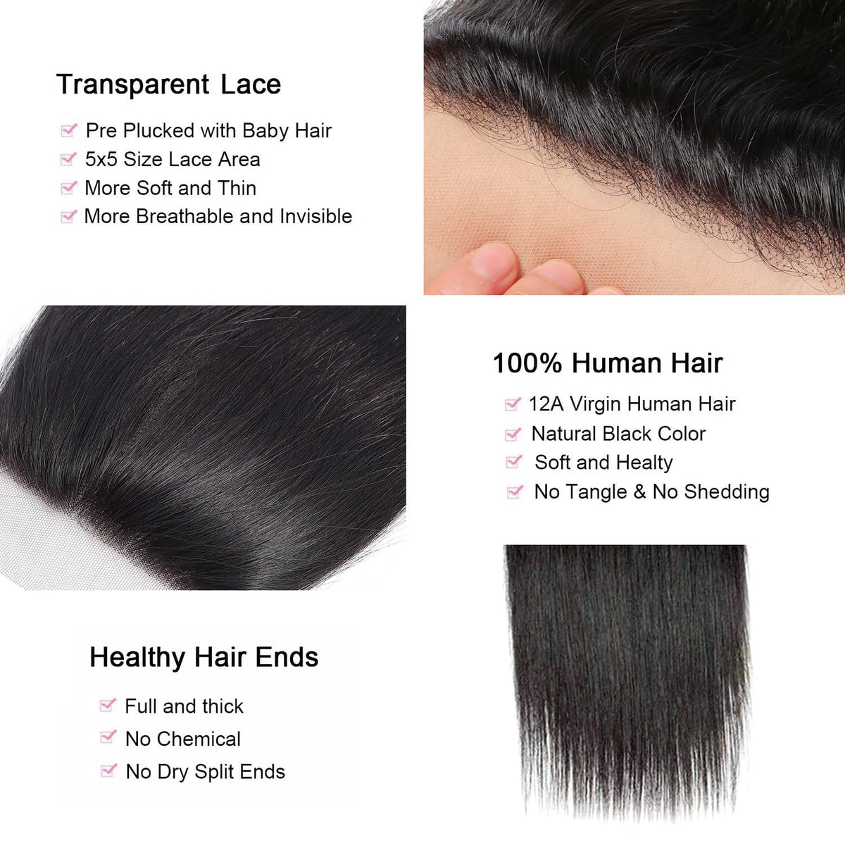 XSY Brazilian hair straight 12in provides versatile styling options and natural movement.