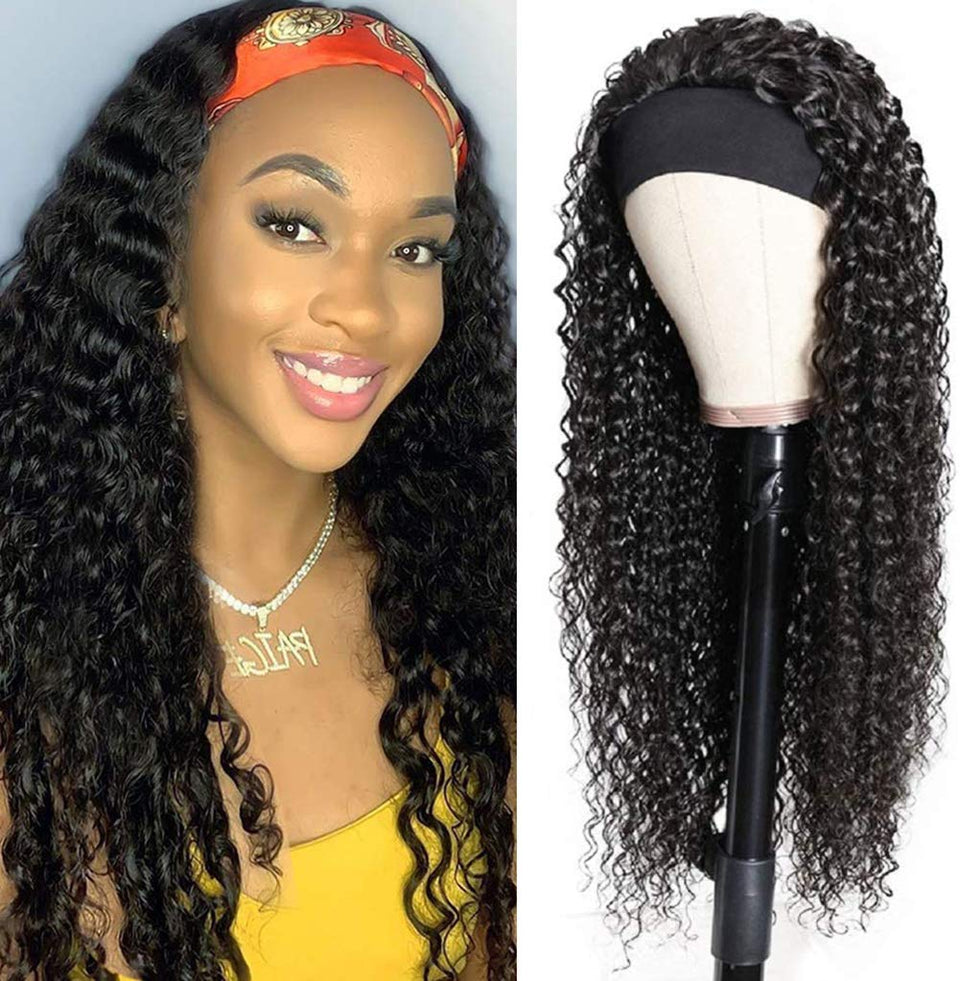 XSY Deep Wave Headband Wig 18in showing rich texture for versatile daily looks