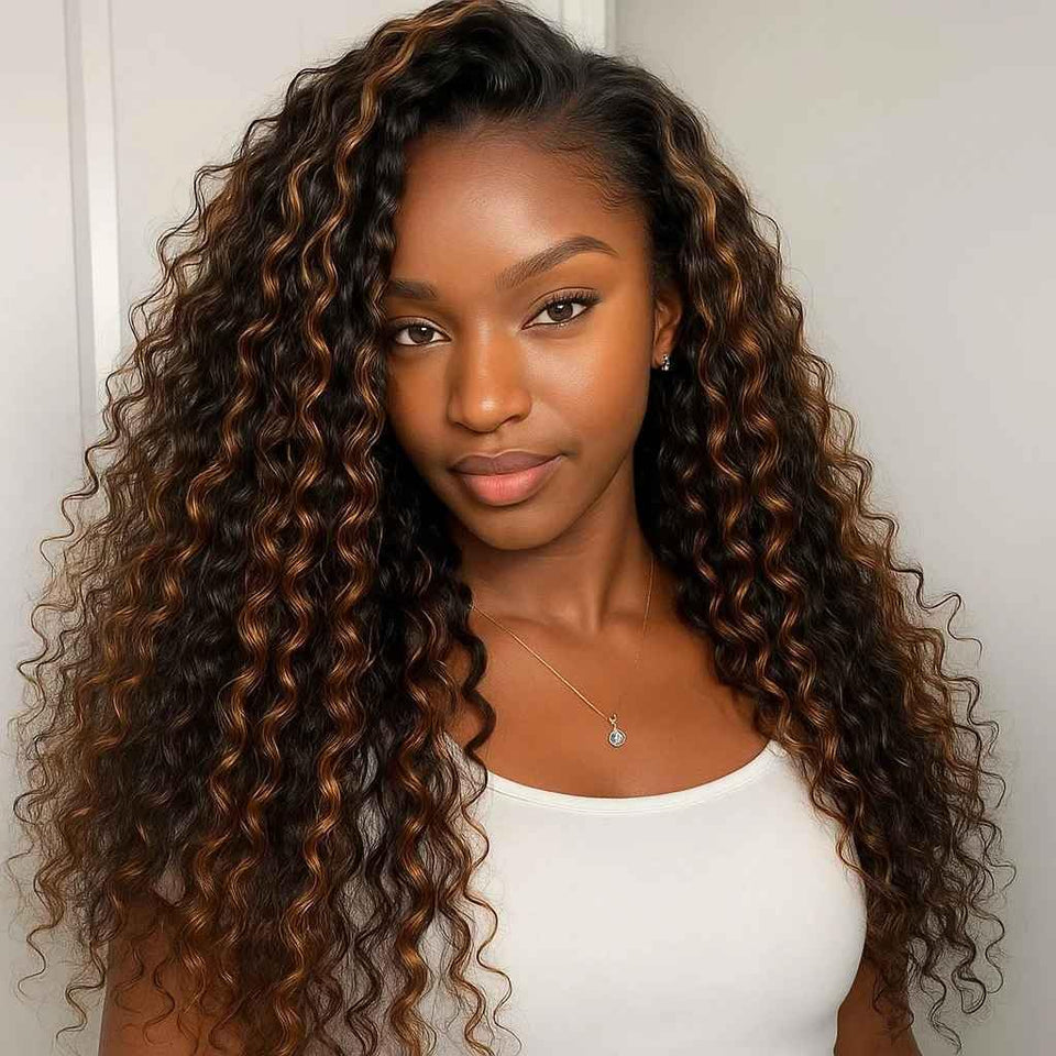 XSY highlight ombre half wig 1B30 20in for natural daily styling