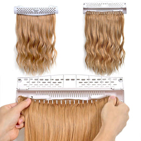 Xtension Styler with dual suction cups securing extensions during washing