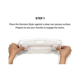 Xtension Styler holding up to 200 grams of extensions during blow-drying