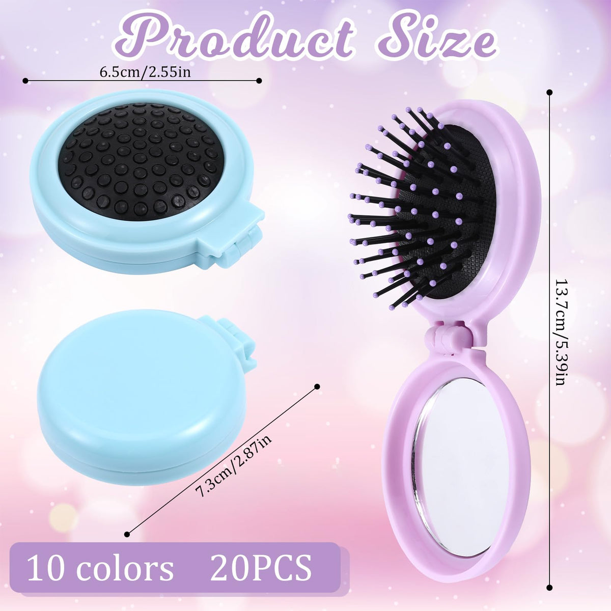 Xthrotsenk mini mirror comb opens to reveal a built-in mirror