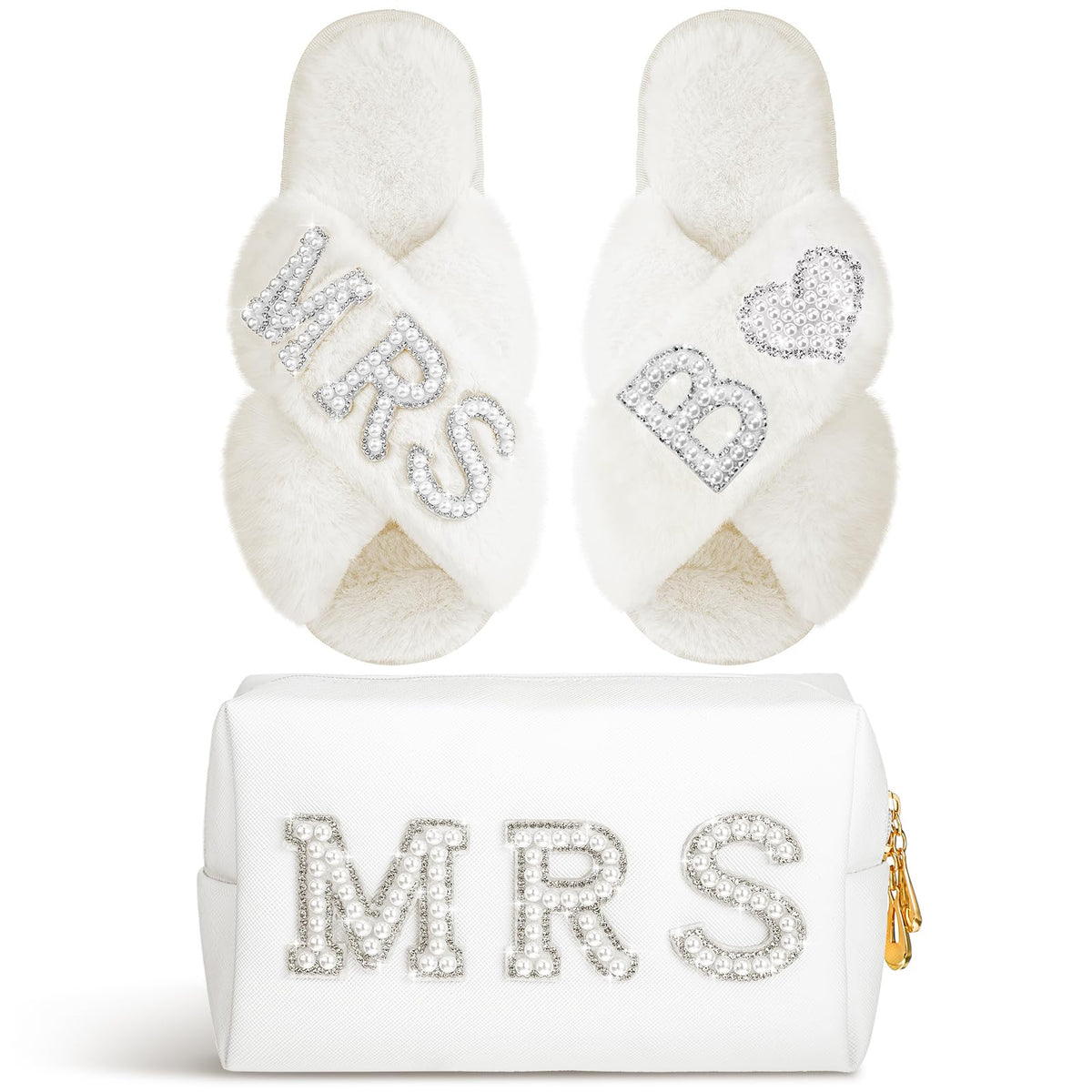 Xtinmee wedding slippers with initials for comfortable bridal wear