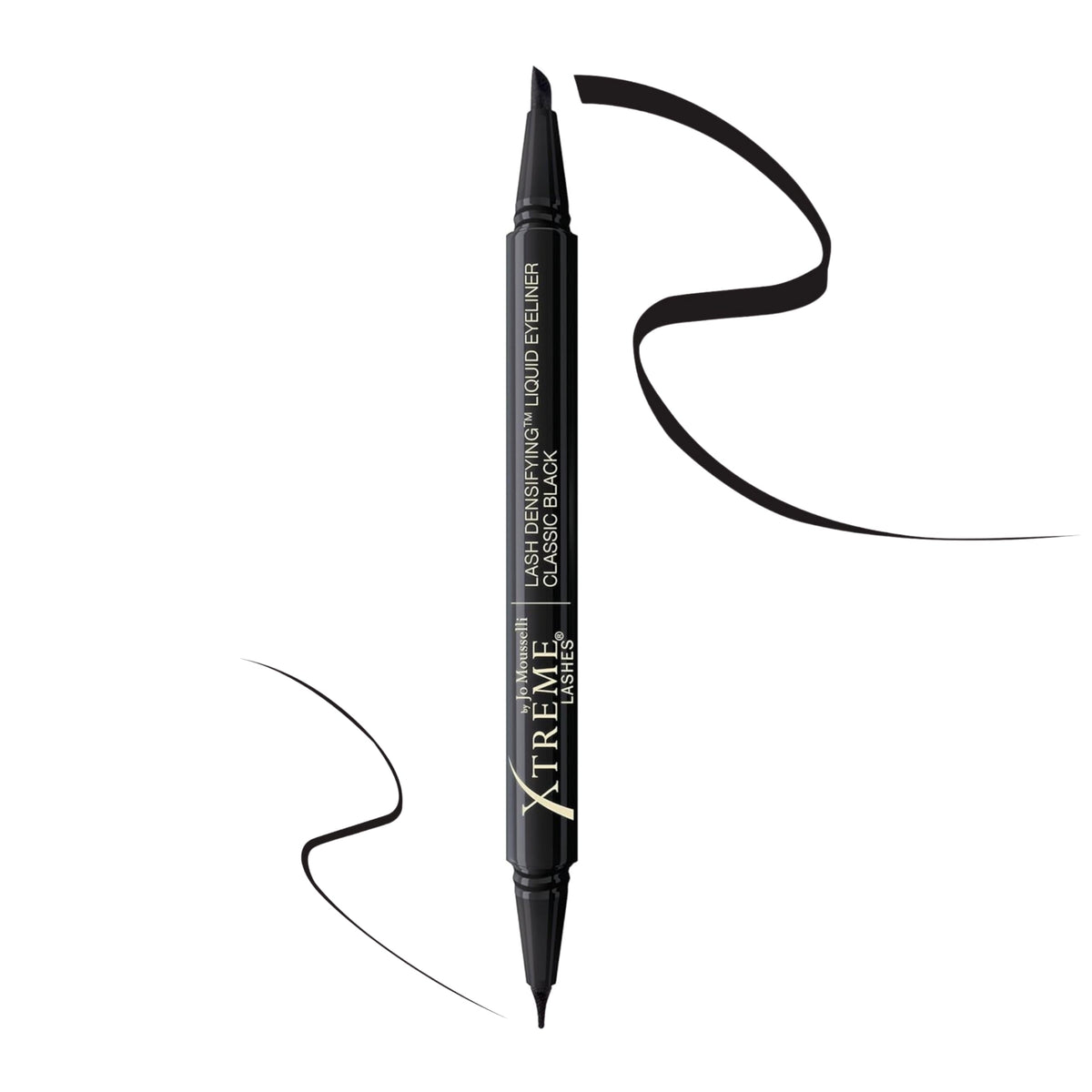 Xtreme Lashes Lash Densifying Eyeliner packaging shows dual-tip design for versatile looks