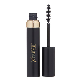 Xtreme Lashes Length & Volume Mascara bottle close-up shows bold color and defined lashes