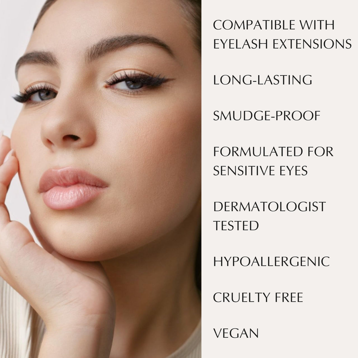 Xtreme Lashes vegan and fragrance-free label indicating gentle, hypoallergenic formula