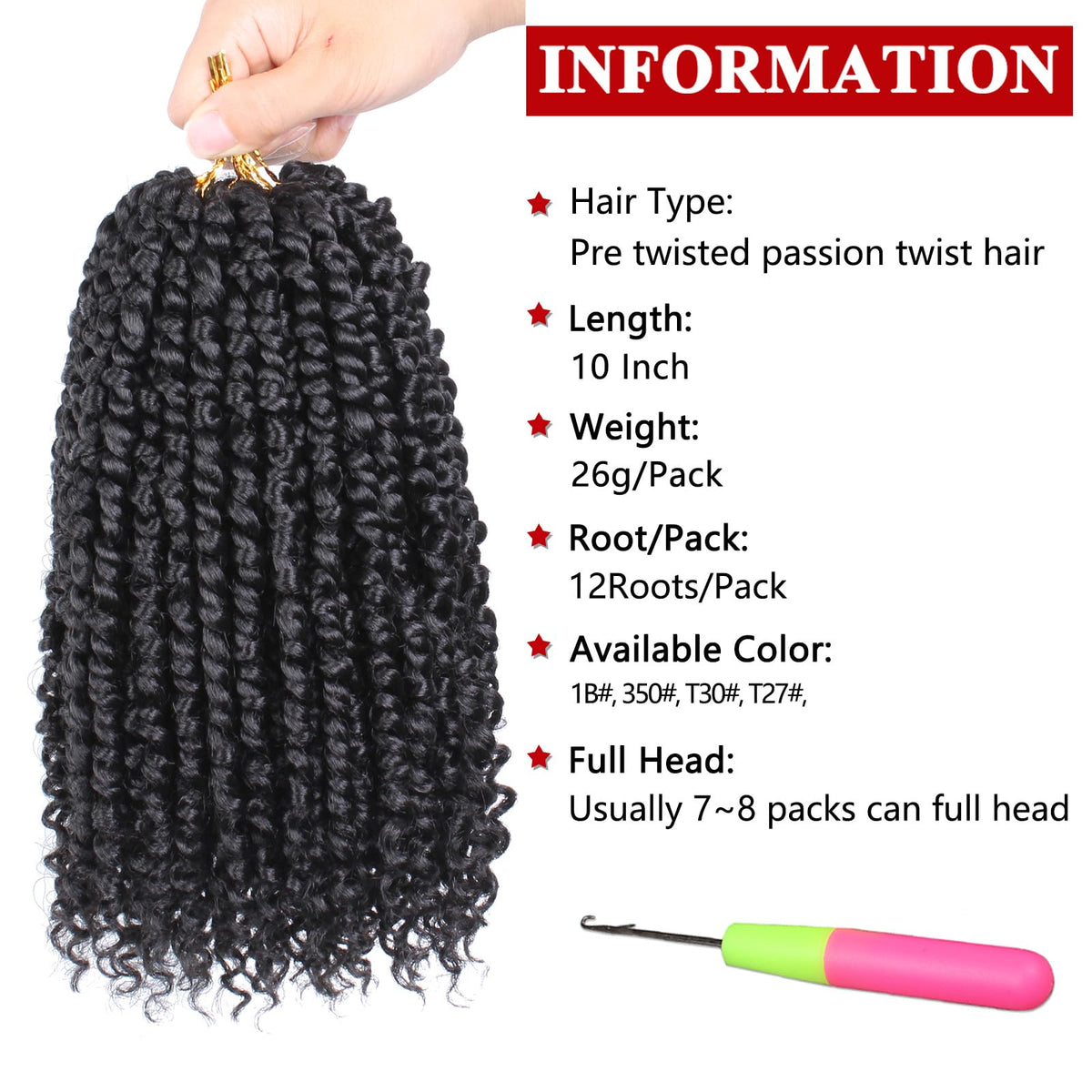 XTREND eight packs passion twist braids ready for DIY installation