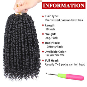 XTREND eight packs passion twist braids ready for DIY installation