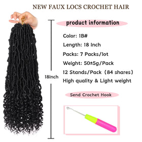 XTREND goddess locs crochet hair pre-looped for quick beginner installs.