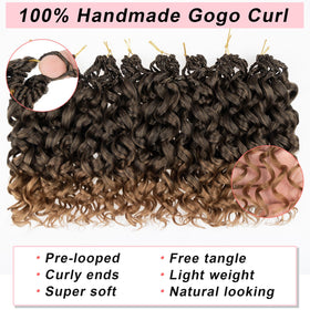 XTREND Gogo Curl 10-inch lightweight crochet hair for comfortable wear.