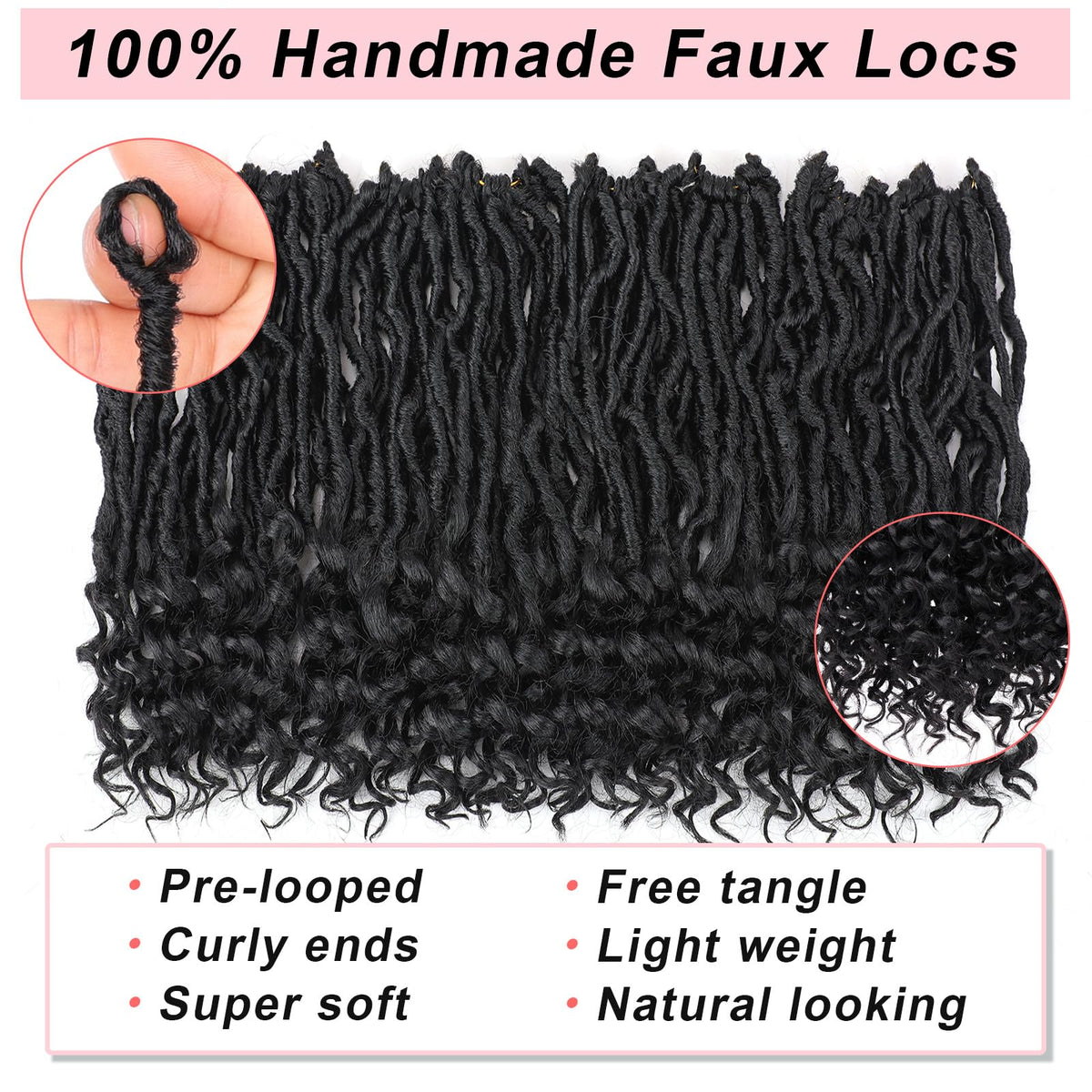 XTREND natural black synthetic crochet hair lightweight for all-day comfort.