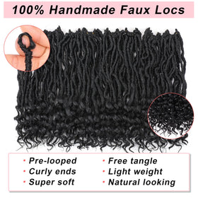 XTREND natural black synthetic crochet hair lightweight for all-day comfort.