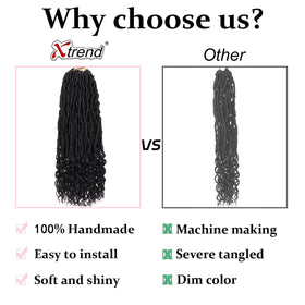XTREND pre-looped crochet hair speeds up beginner-friendly installs.