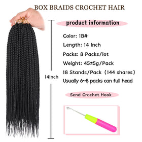 XTREND box braids with 144 total strands for full-coverage styling.