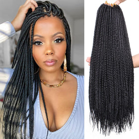 XTREND 18in box braids pack 01: close-up texture for natural-looking weave, ideal for daily wear.