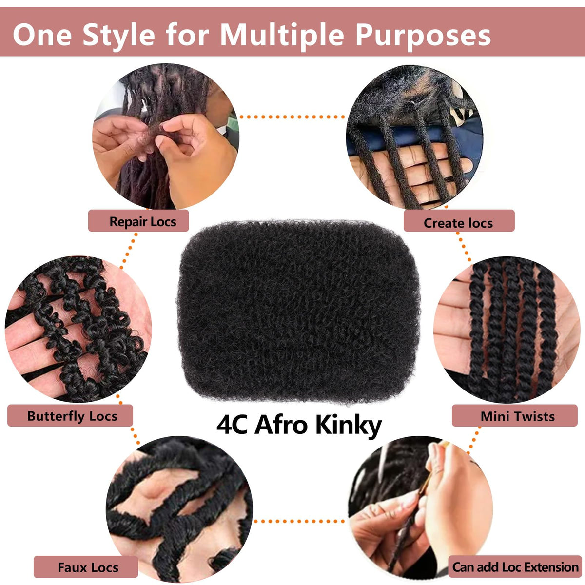 XTREND Afro kinky bulk hair supports micro twists and loc styles.