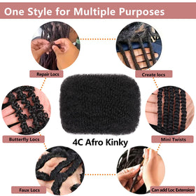 XTREND Afro kinky bulk hair supports micro twists and loc styles.