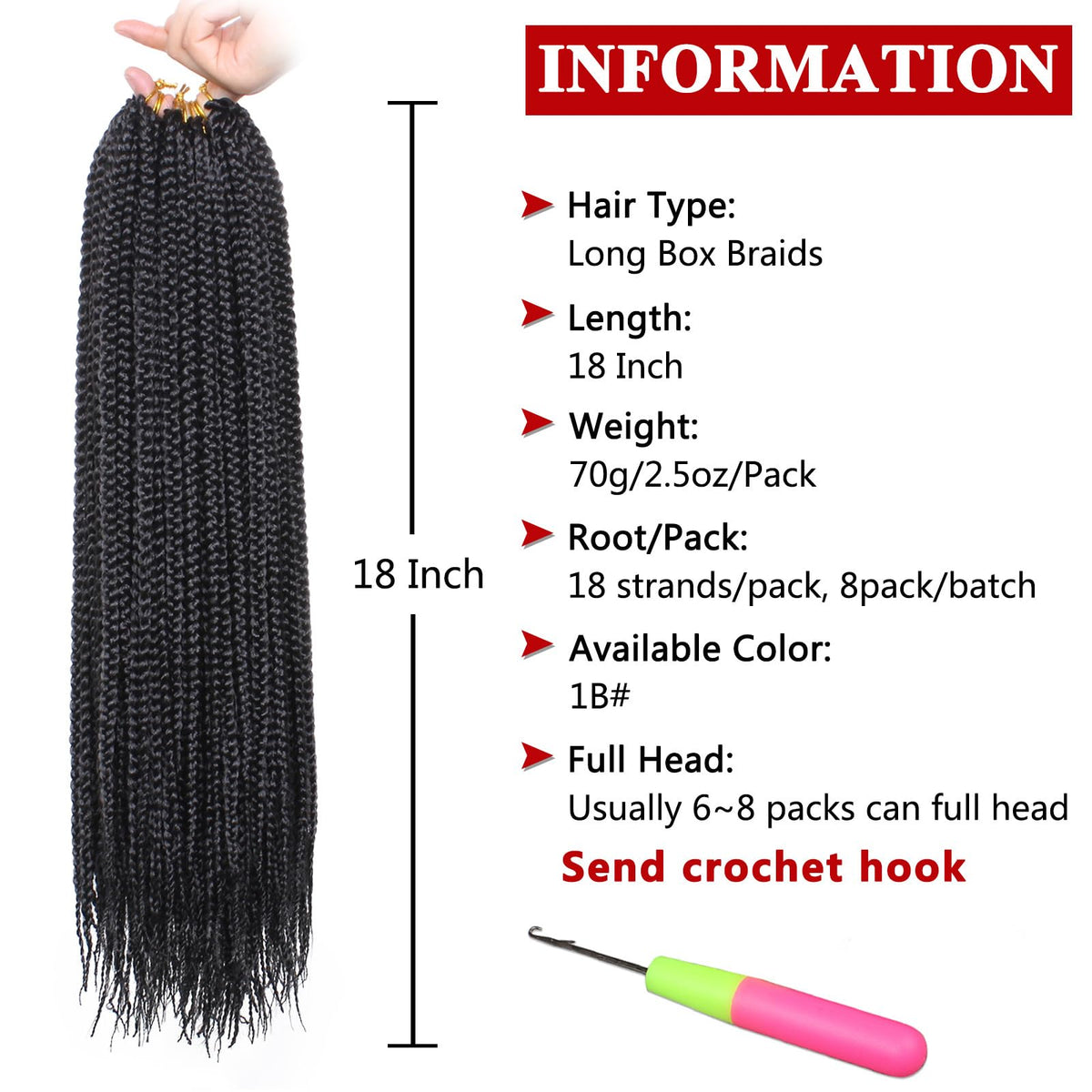 XTREND crochet hair prelooped 03: close-up of pre-looped tips for quick, beginner-friendly installation.