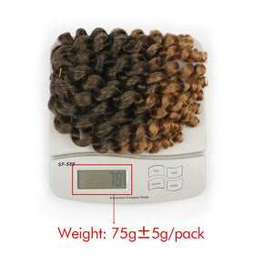 XTREND Jamaican Bounce 8-inch Jumpy Wand Curl crochet hair, includes free hair needle for installation.