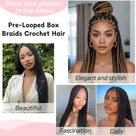 XTREND odorless, durable box braids for daily wear and events.
