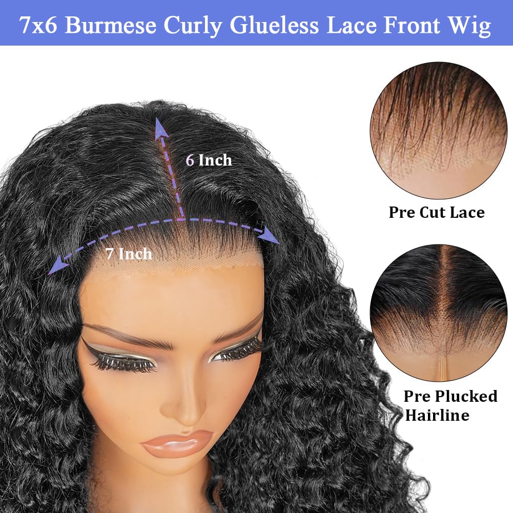 XUANCAILE 7x6 lace-front broad-part option enables versatile styling options.