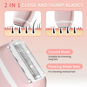 Xubioooo Upgrade Facial Hair Remover cordless operation powered by 2 AAA batteries