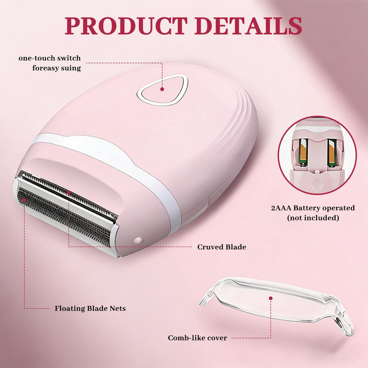 Xubioooo Upgrade Facial Hair Remover hypoallergenic blades reduce irritation during use