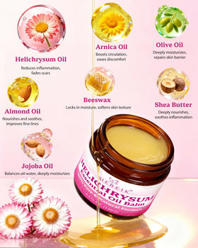 XUEBEIK Helichrysum balm beeswax and shea butter provide protective richness.