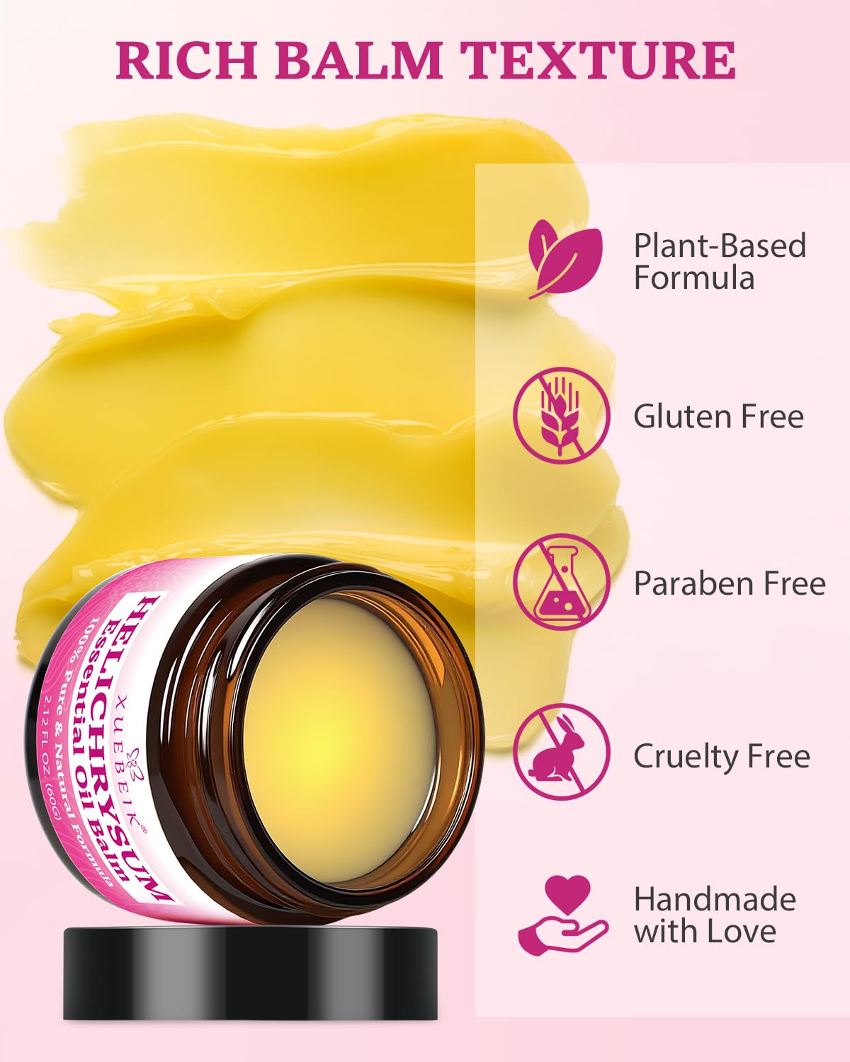 XUEBEIK Helichrysum Balm hydration for hands after outdoor work.