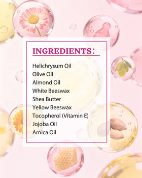 XUEBEIK Helichrysum balm packaging detail emphasizes premium finish.