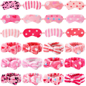 Xuhal spa headband with pink dots offers comfortable all-day wear