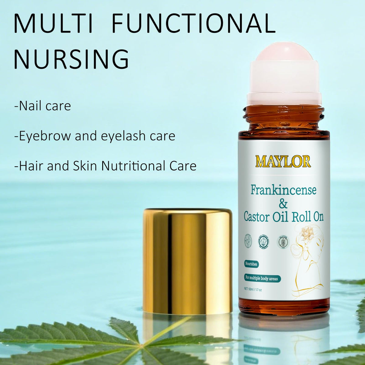 XUHUIT cooling roll-on in action delivers a refreshing facial touch.