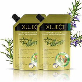 XUJECT rosemary shampoo bottle front shows nurturing formula for thinning hair.