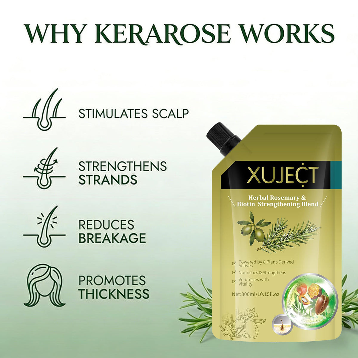 XUJECT rosemary shampoo lather close-up highlights rich foam and cleansing action.