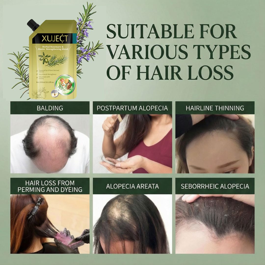 XUJECT two-pack packaging emphasizes value size for ongoing hair care routine.
